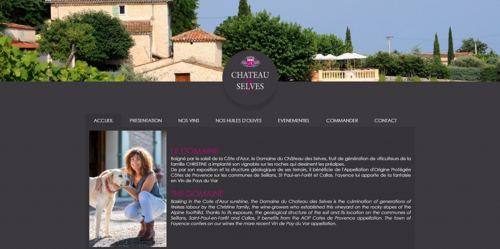 Site web du Château des Selves